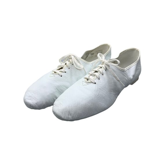 Award Oxford Jazz Shoes White Lace Up Leather Size 5.5 New Split Sole Dance - Picture 1 of 7